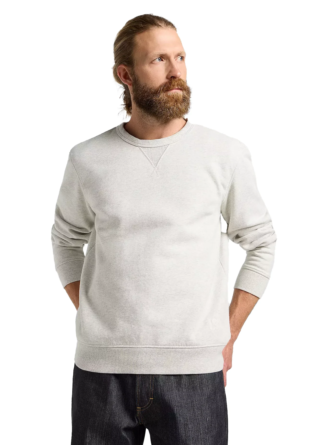 Lee Felpa girocollo da uomo 101 grigio chiara
