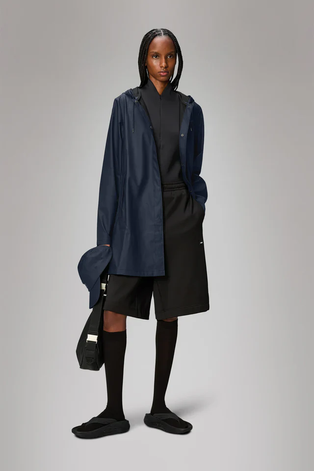Rains Giacca impermeabile leggera da donna A-line blu - Image 2