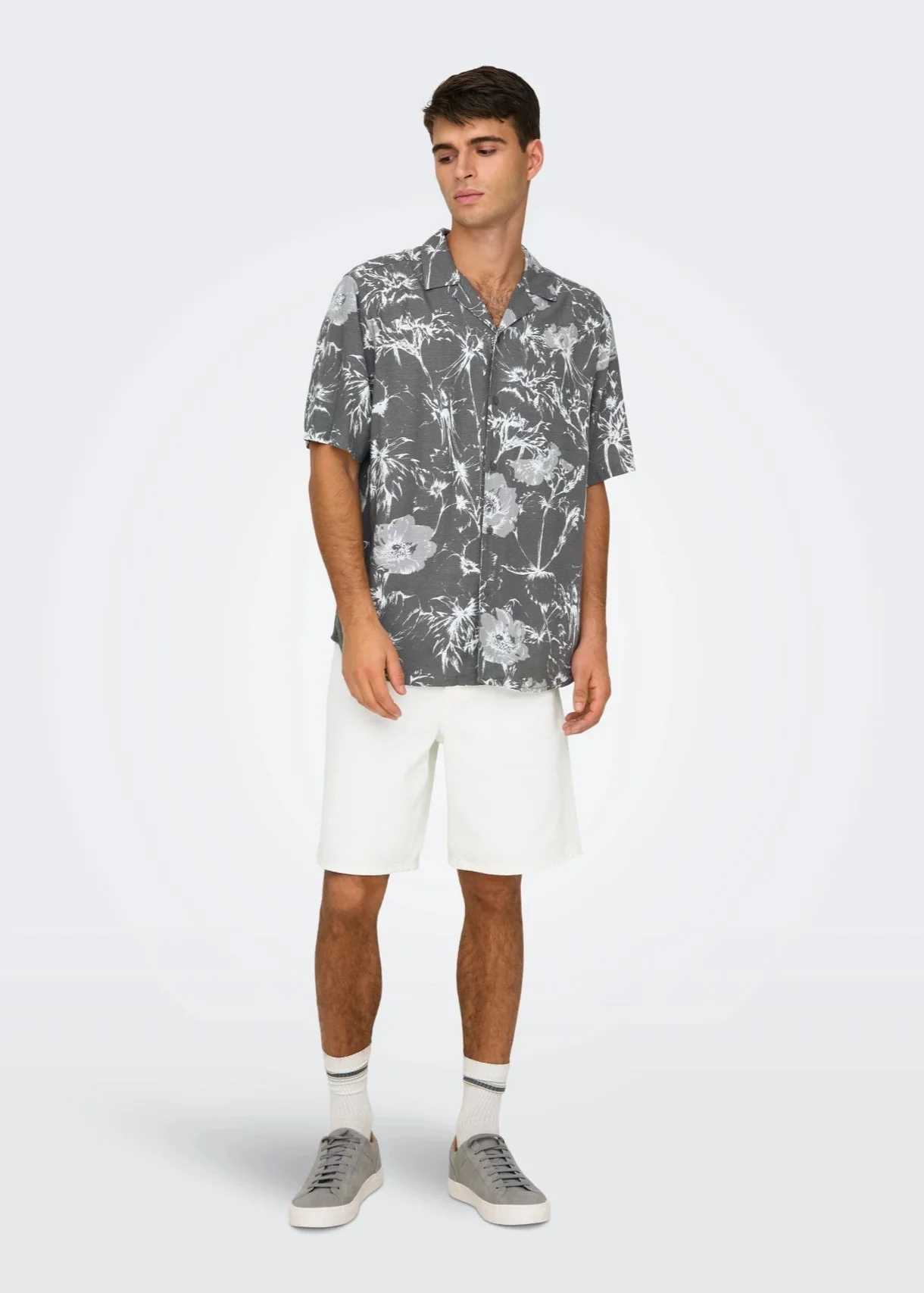 Only & Sons Pantaloncino in jeans da uomo Ade Loose bianco - Image 2