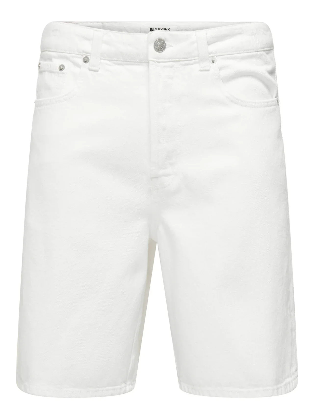 Only & Sons Pantaloncino in jeans da uomo Ade Loose bianco - Image 6