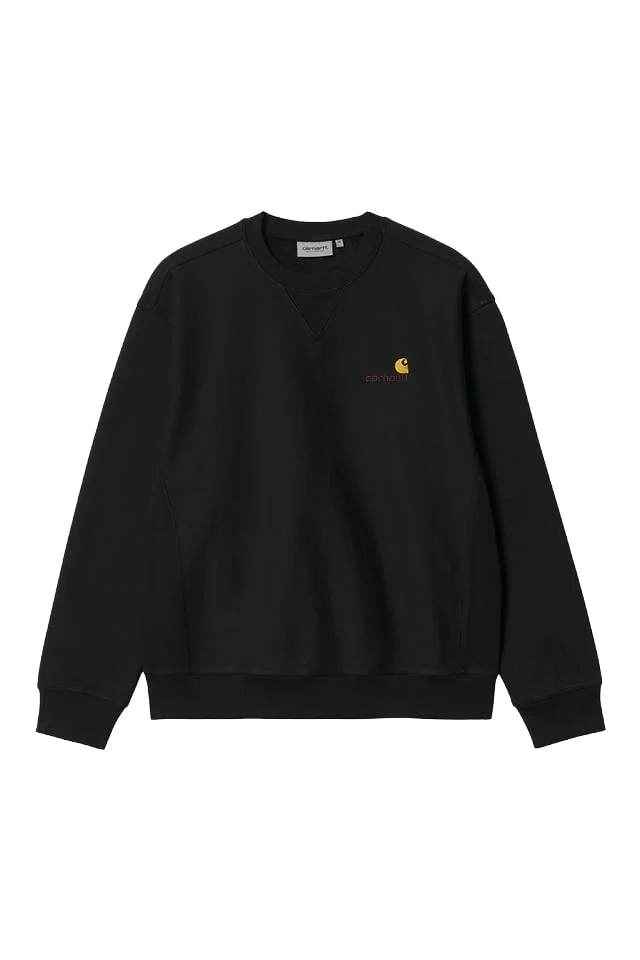 Carhartt Wip Felpa girocollo da uomo America Script nera