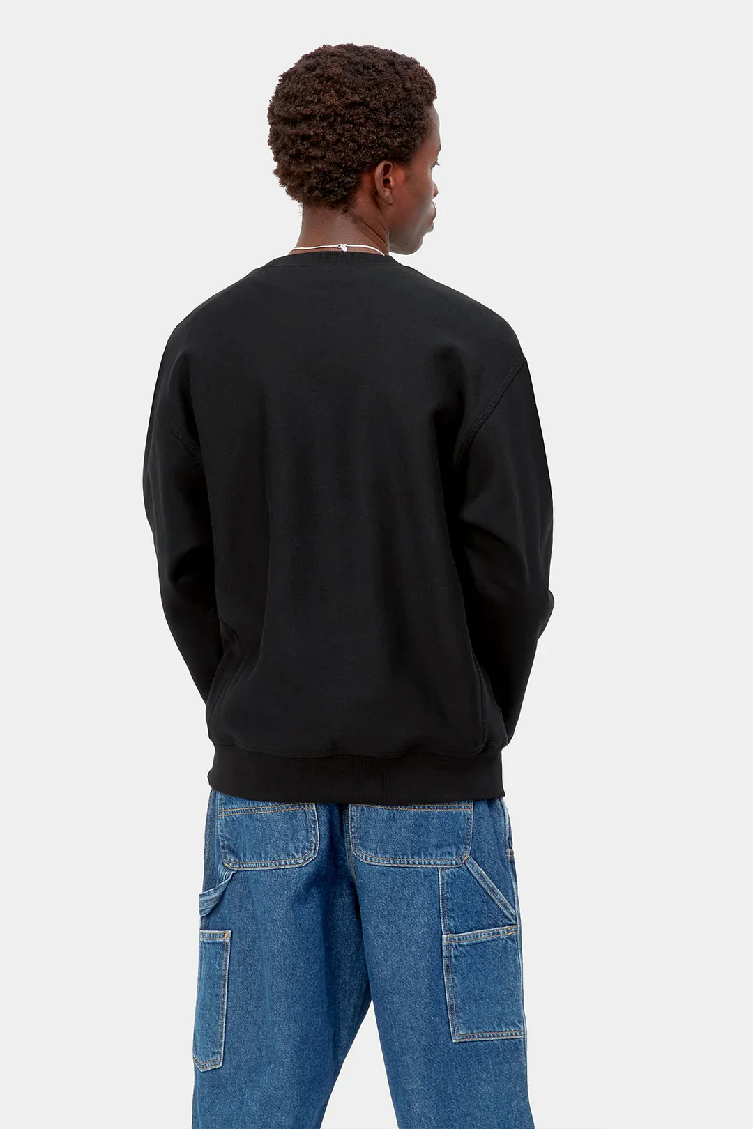 Carhartt Wip Felpa girocollo da uomo America Script nera - Image 3