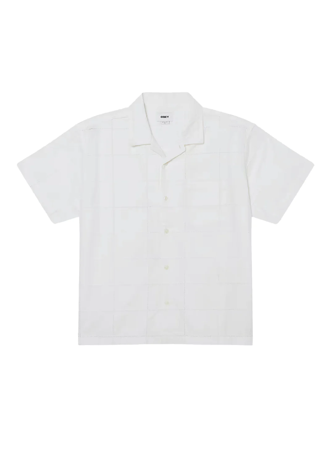 Obey Camicia da uomo manica corta Angelo bianca