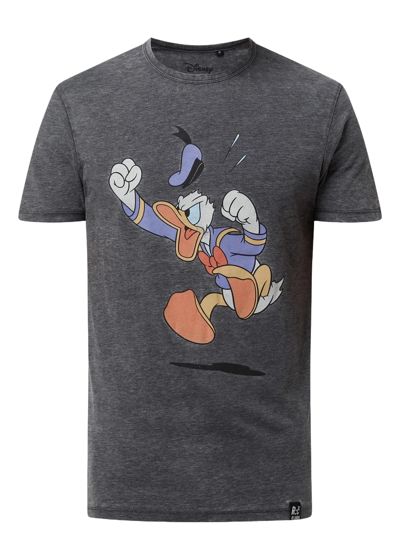 Recovered T-Shirt da uomo manica corta grigia Angry