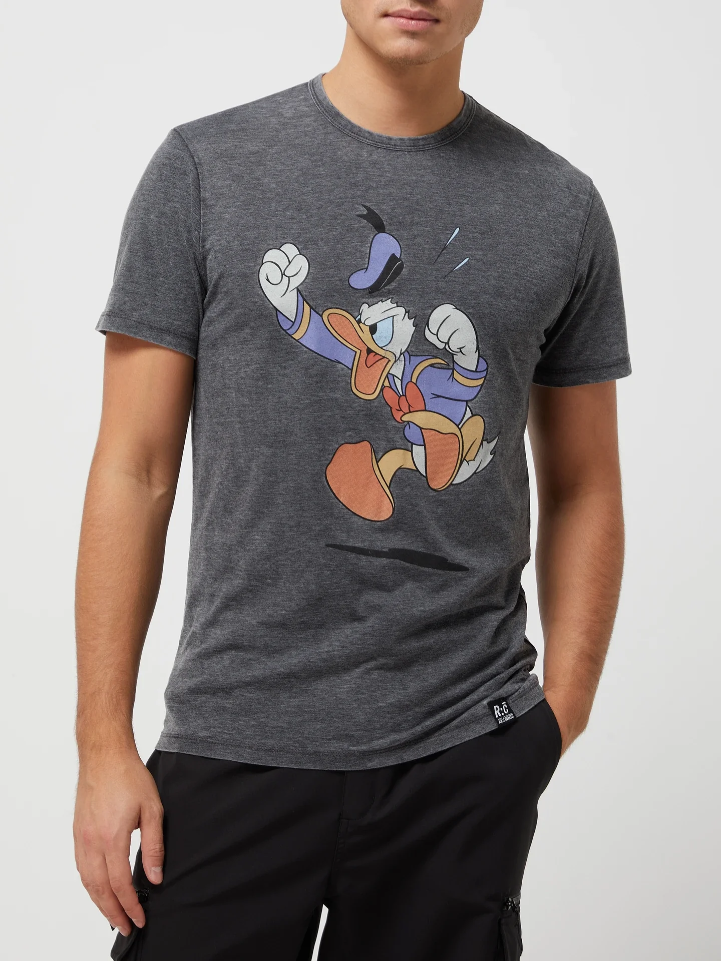 Recovered T-Shirt da uomo manica corta grigia Angry - Image 2