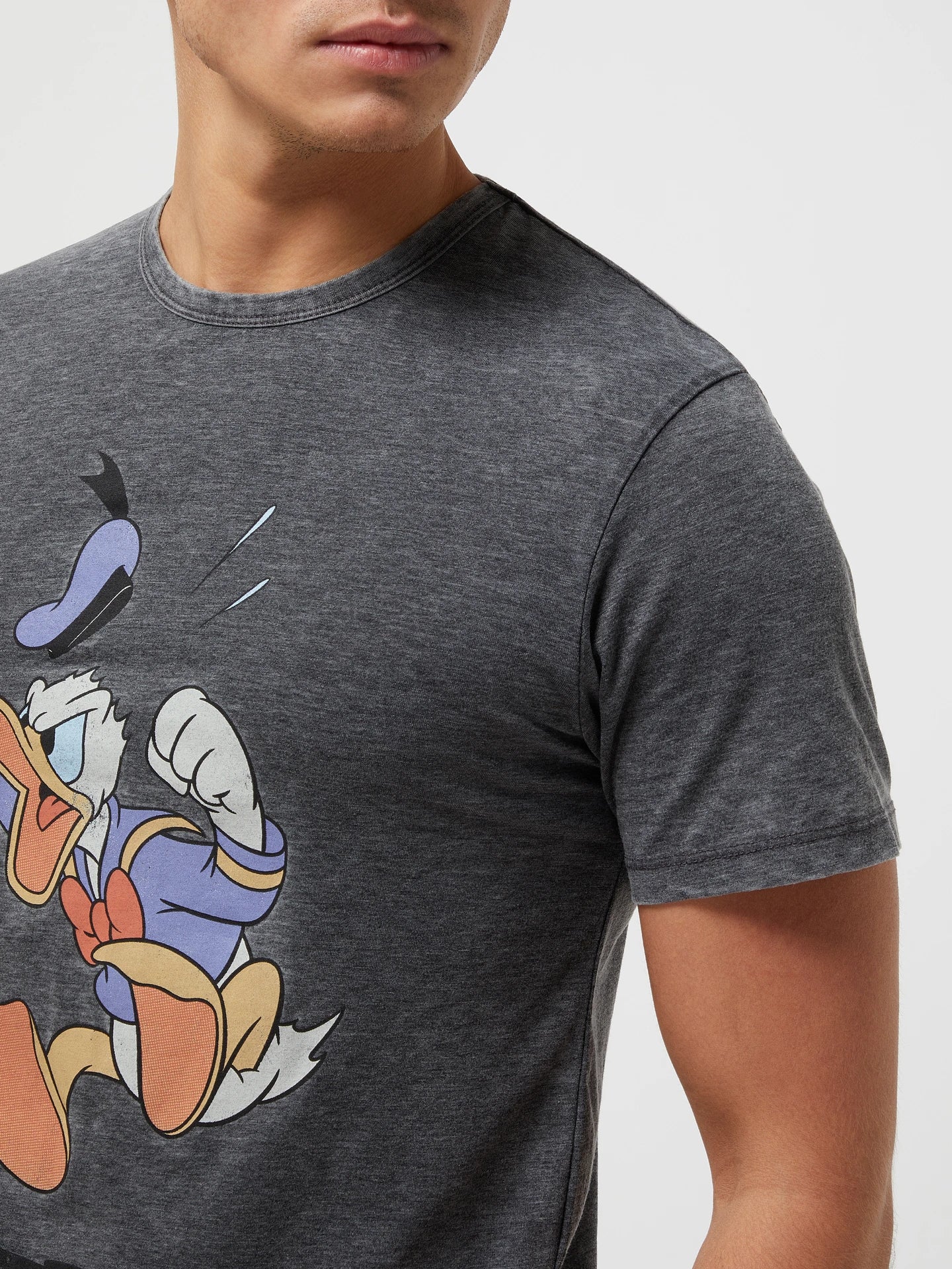 Recovered T-Shirt da uomo manica corta grigia Angry - Image 3