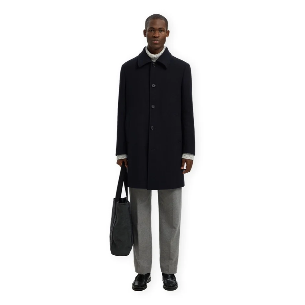 Selected Cappotto in lana da uomo Archive blu - Image 2