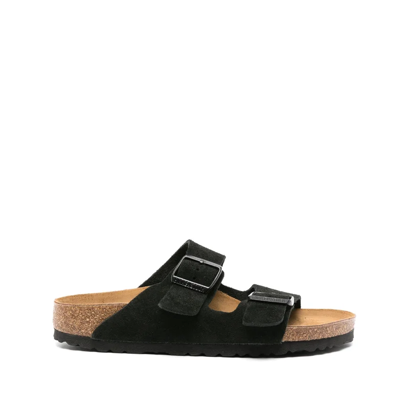 Birkenstock Sandalo unisex in camoscio Arizona nero (Calzata Stretta) - Image 4