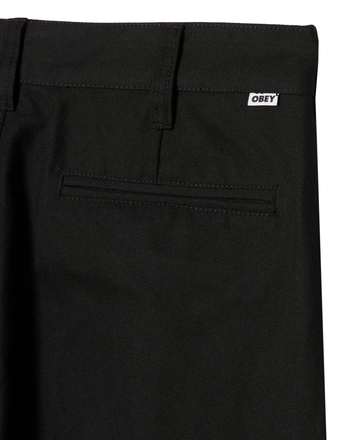 Obey Pantalone da uomo Armel Pleated nero - Image 3