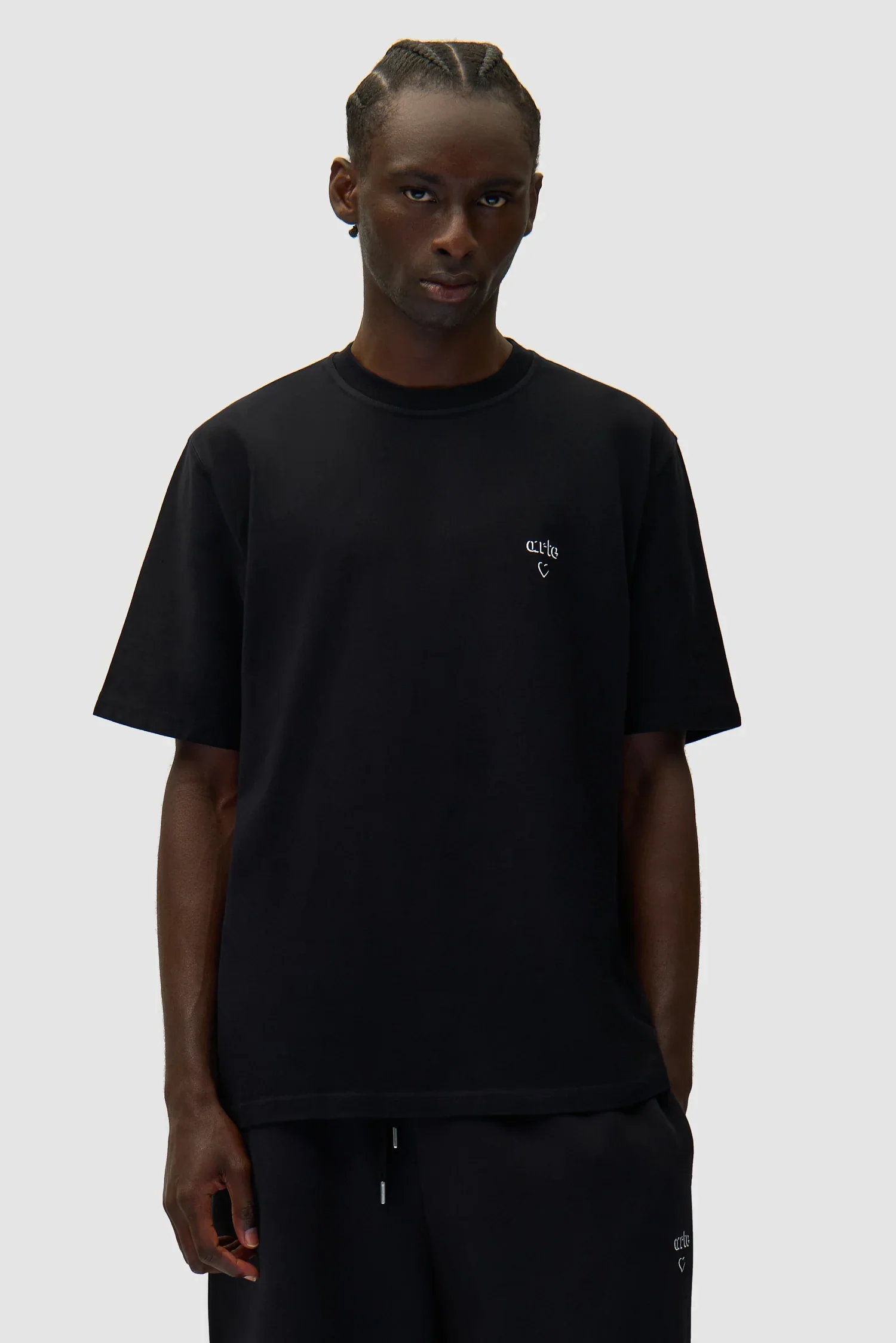 Arte T-Shirt da uomo manica corta Heart nera - Image 3