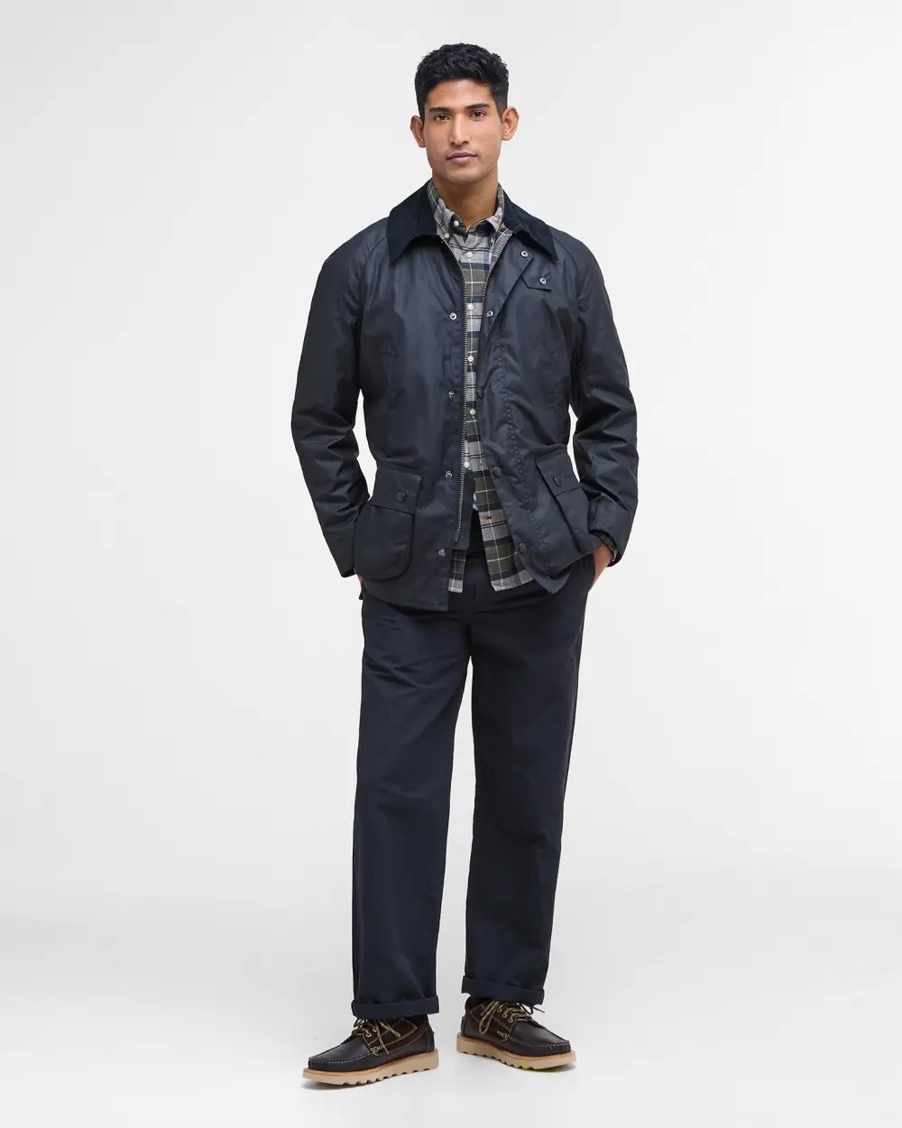 Barbour Giacca cerata da uomo Asbhy blu MWX0339NY92 - Image 3