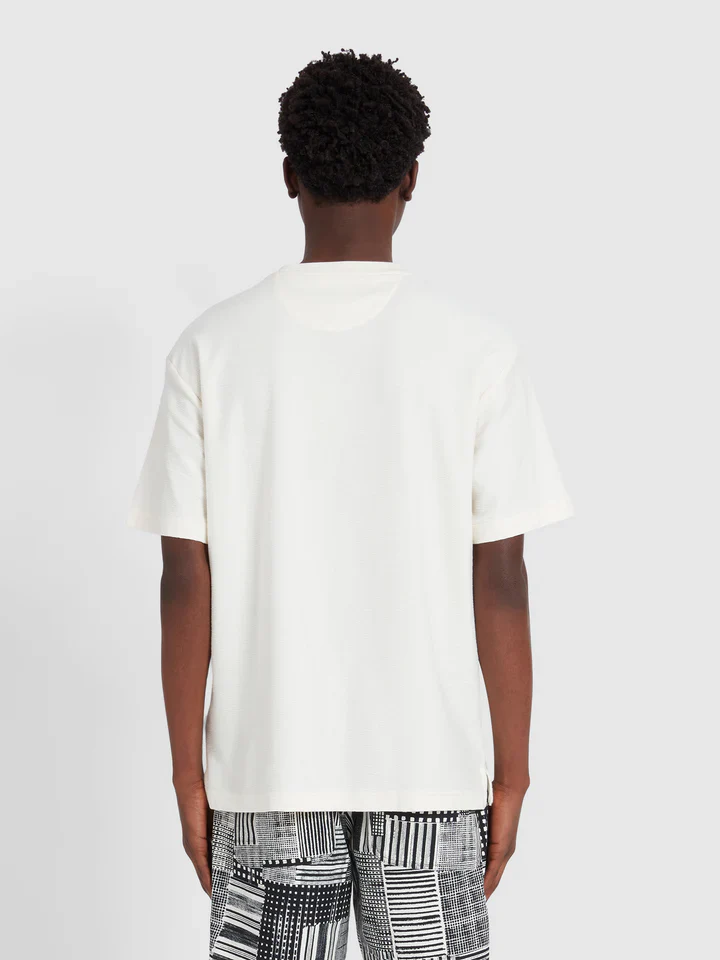 Farah T-Shirt da uomo manica corta Ashcombe panna - Image 3