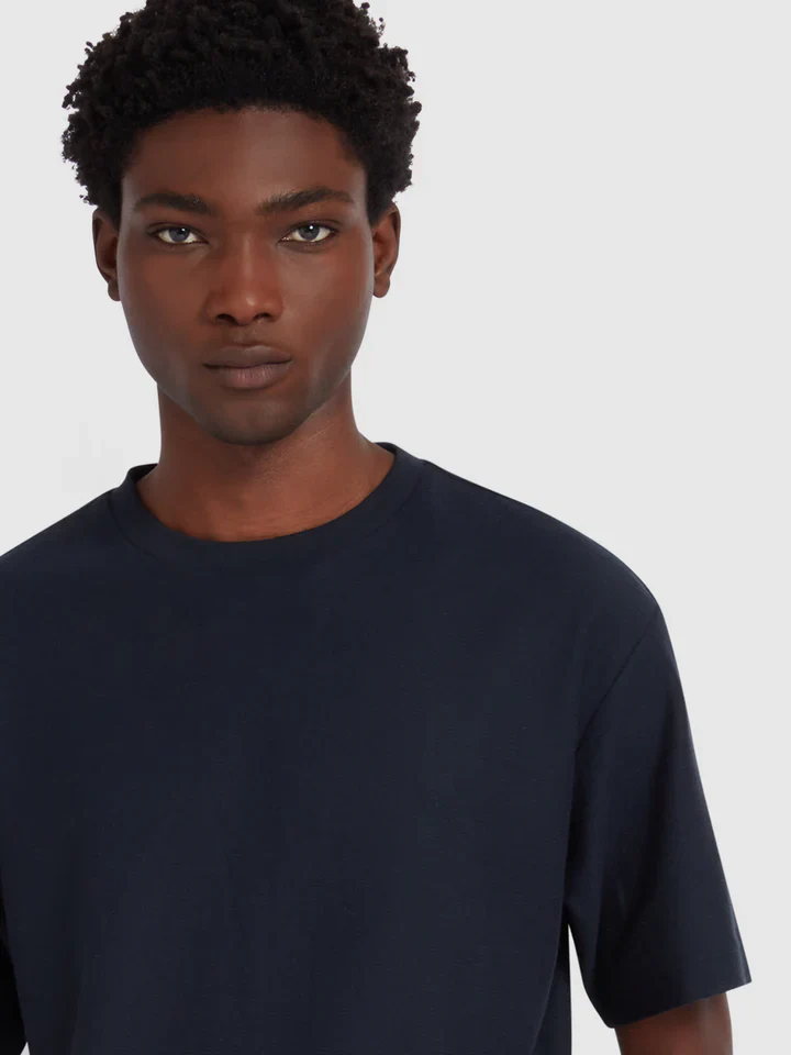 Farah T-Shirt da uomo manica corta Ashcombe blu - Image 3