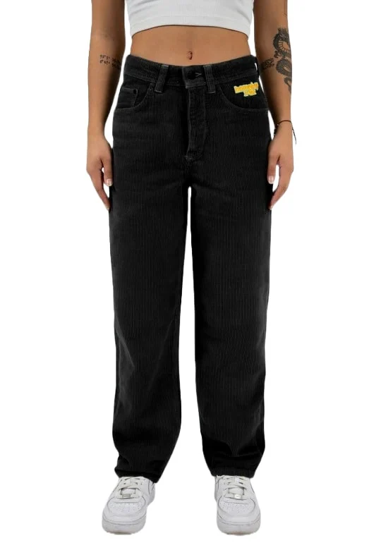 Homeboy Pantalone in Velluto donna baggy nero