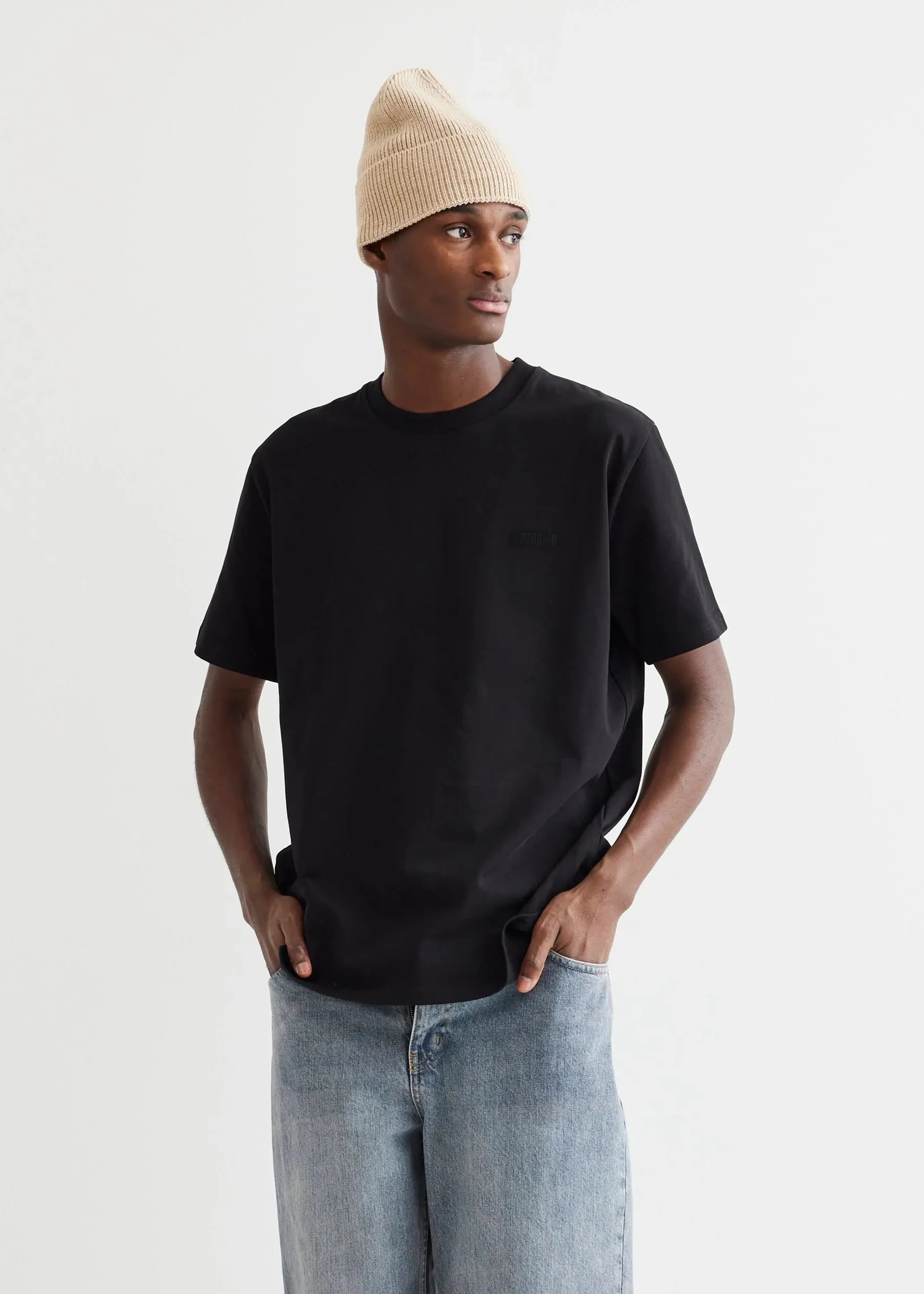 Woodbird T-Shirt da uomo manica corta Baine nera - Image 2