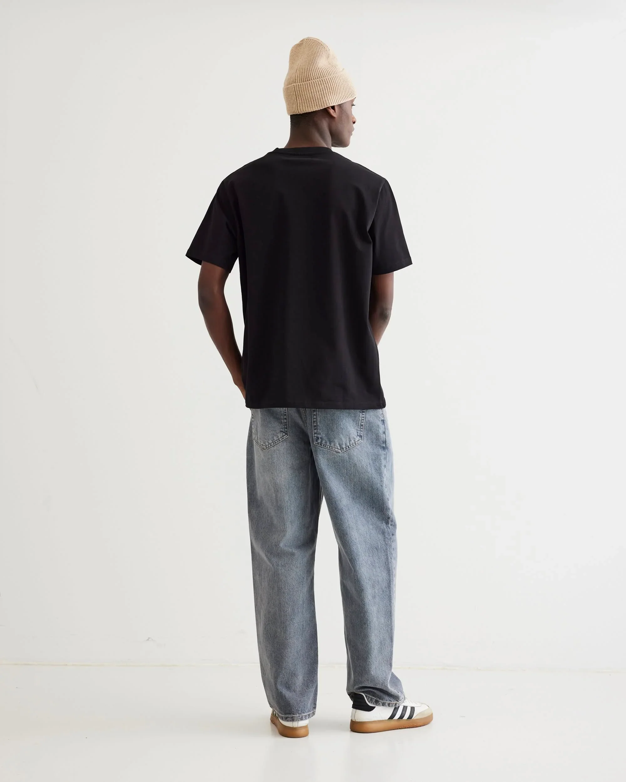 Woodbird T-Shirt da uomo manica corta Baine nera - Image 3