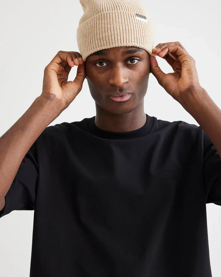 Woodbird T-Shirt da uomo manica corta Baine nera - Image 4