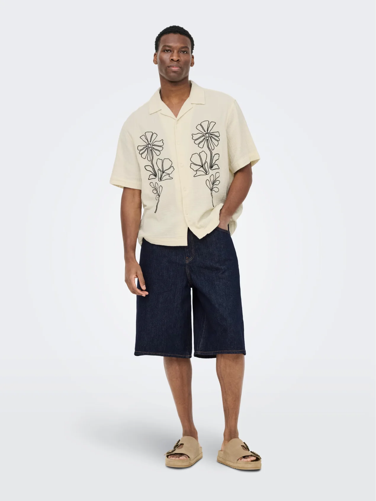 Only & Sons Pantaloncino in jeans da uomo Ballon Rinse - Image 3