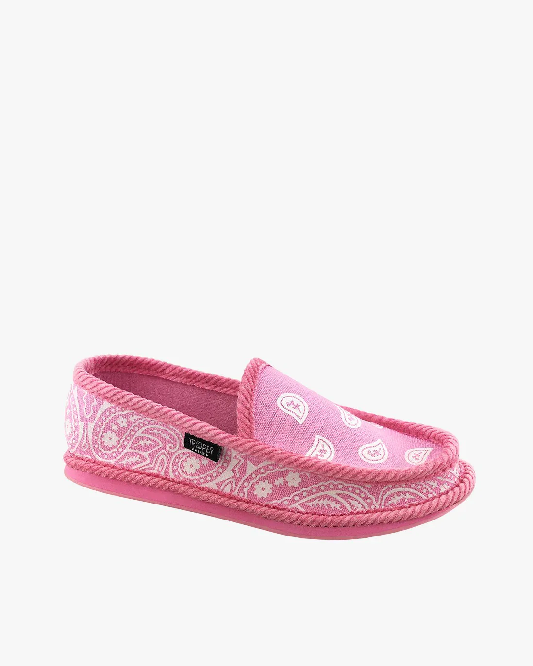 Trooper Scarpe unisex slip on Bandana Paisley rosa - Image 3