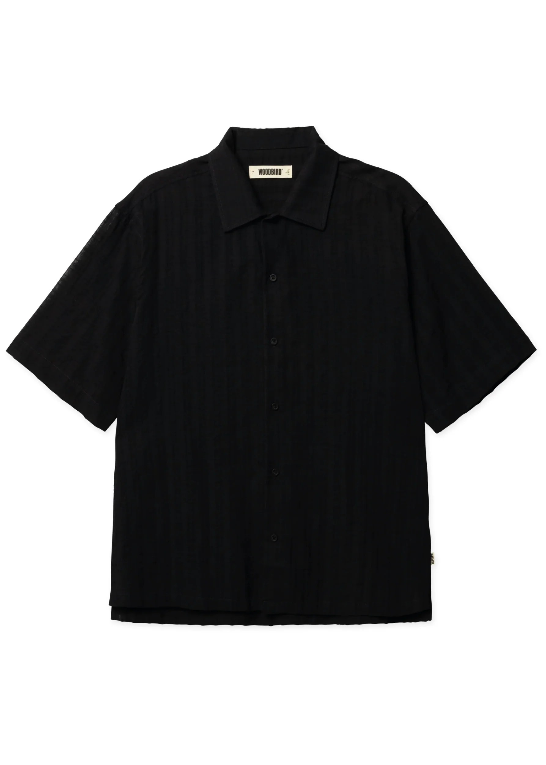 Woodbird Camicia da uomo manica corta Banks Check nera