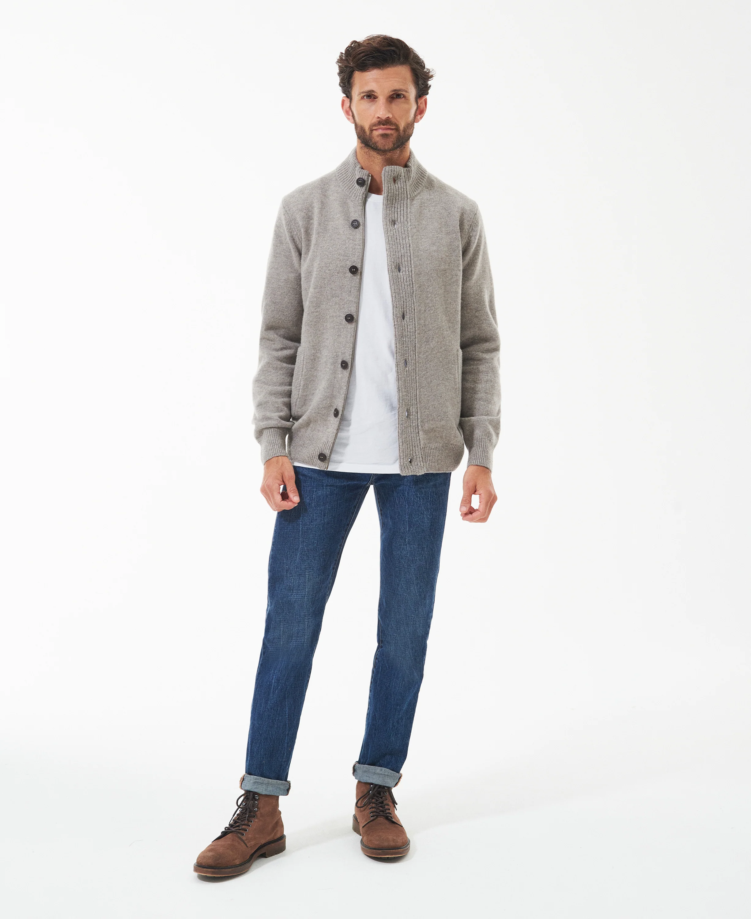 Barbour Maglione da uomo con zip Patch - Image 3