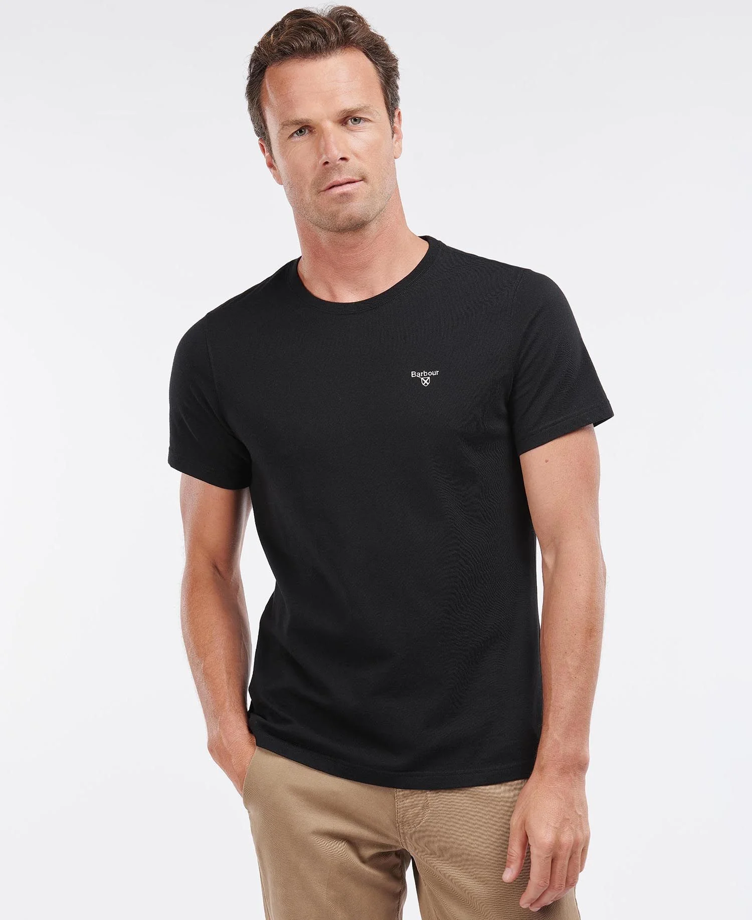 Barbour T-Shirt da uomo manica corta Essential nera - Image 4
