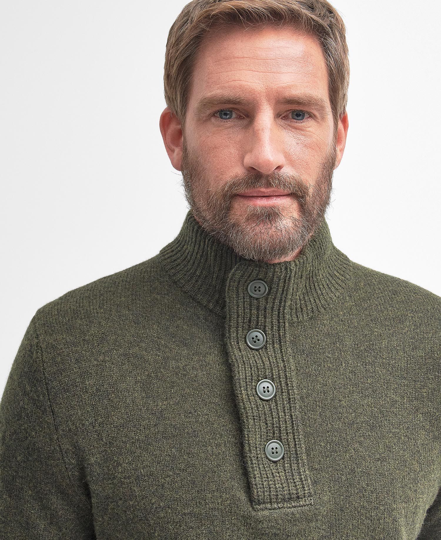 Barbour Maglia in lana da uomo Essential Patch Verde - Image 2