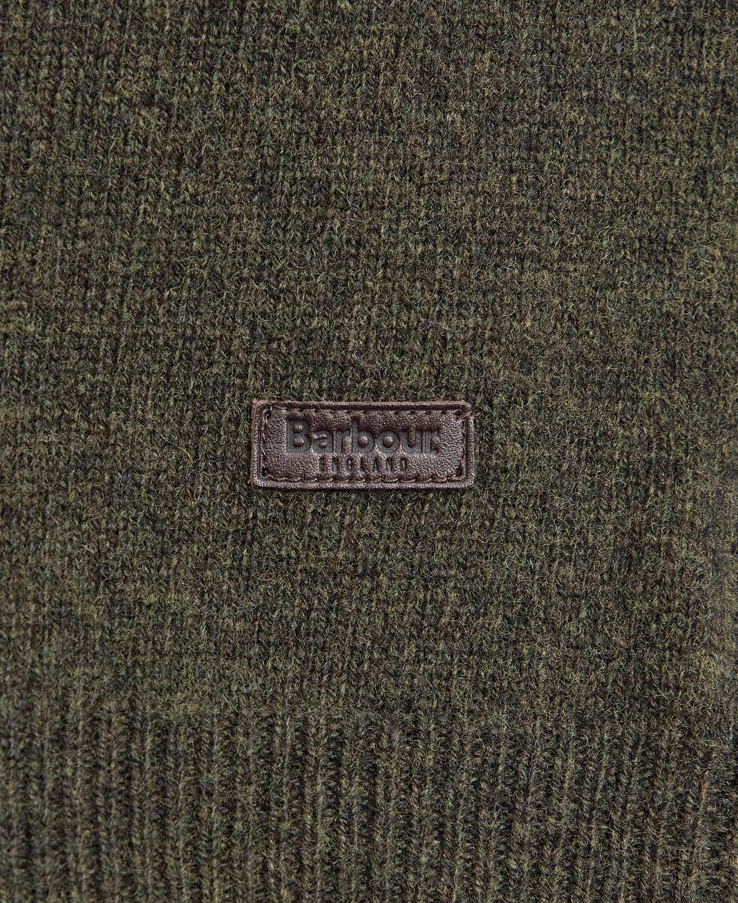 Barbour Maglia in lana da uomo Essential Patch Verde - Image 5