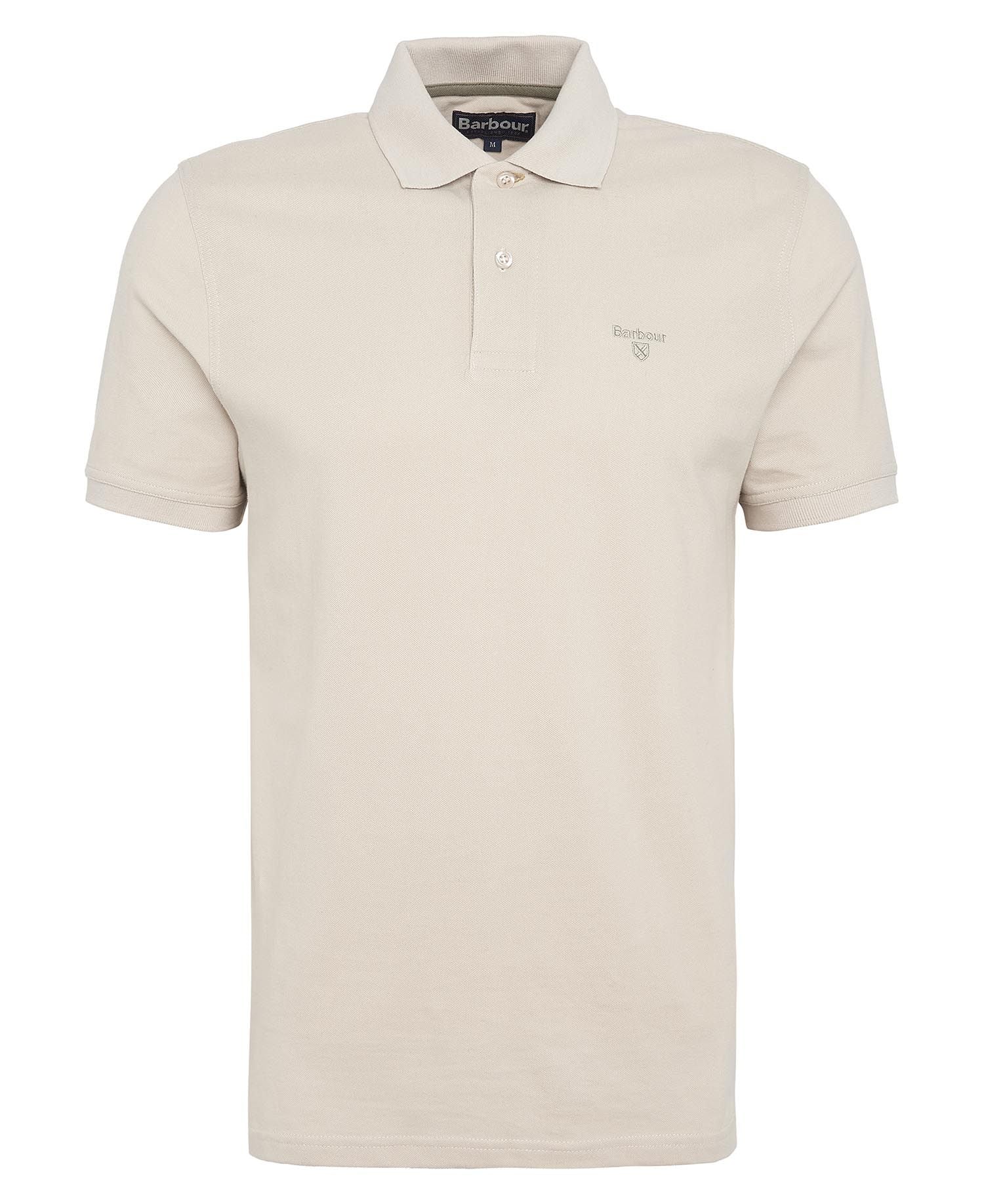 Barbour Polo Sports leggera manica corta da uomo panna