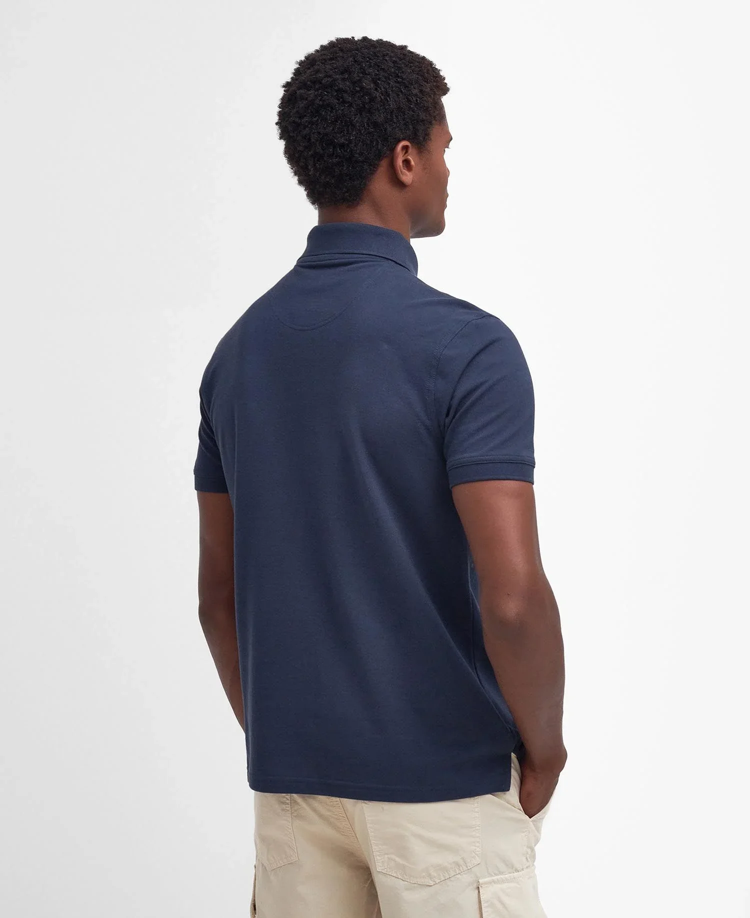 Barbour Polo Sports leggera manica corta da uomo blu - Image 4