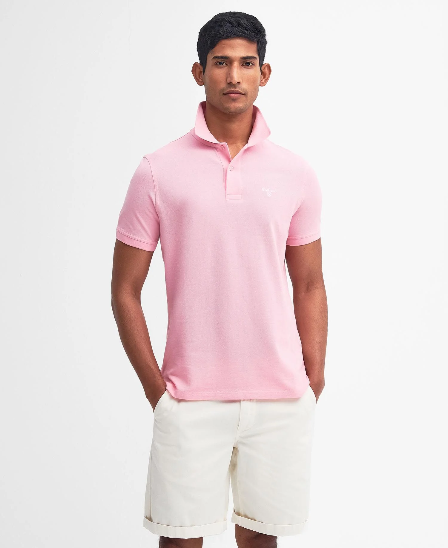 Barbour Polo sports leggera uomo rosa - Image 3