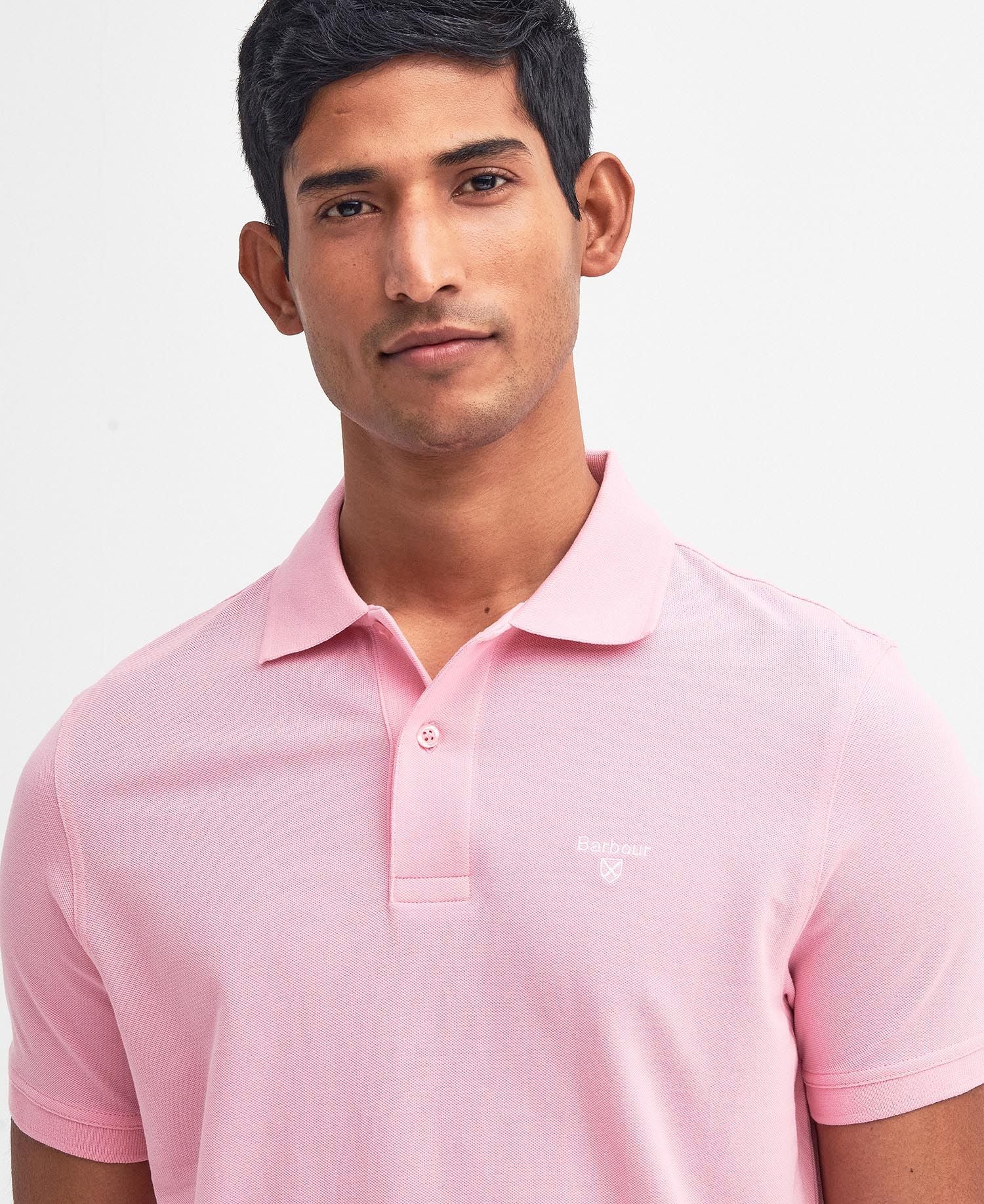 Barbour Polo sports leggera uomo rosa - Image 4