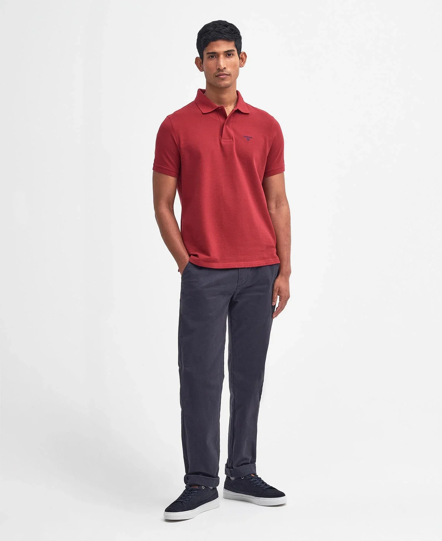 Barbour Polo sports leggera uomo rossa - Image 5