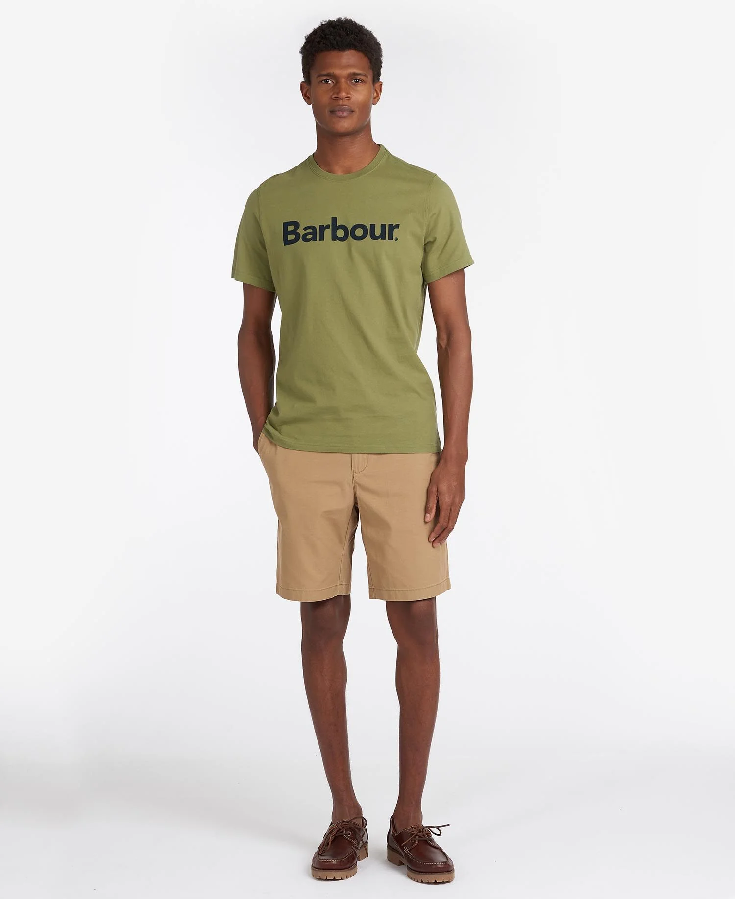 Barbour T-Shirt uomo Logo verde - Image 4