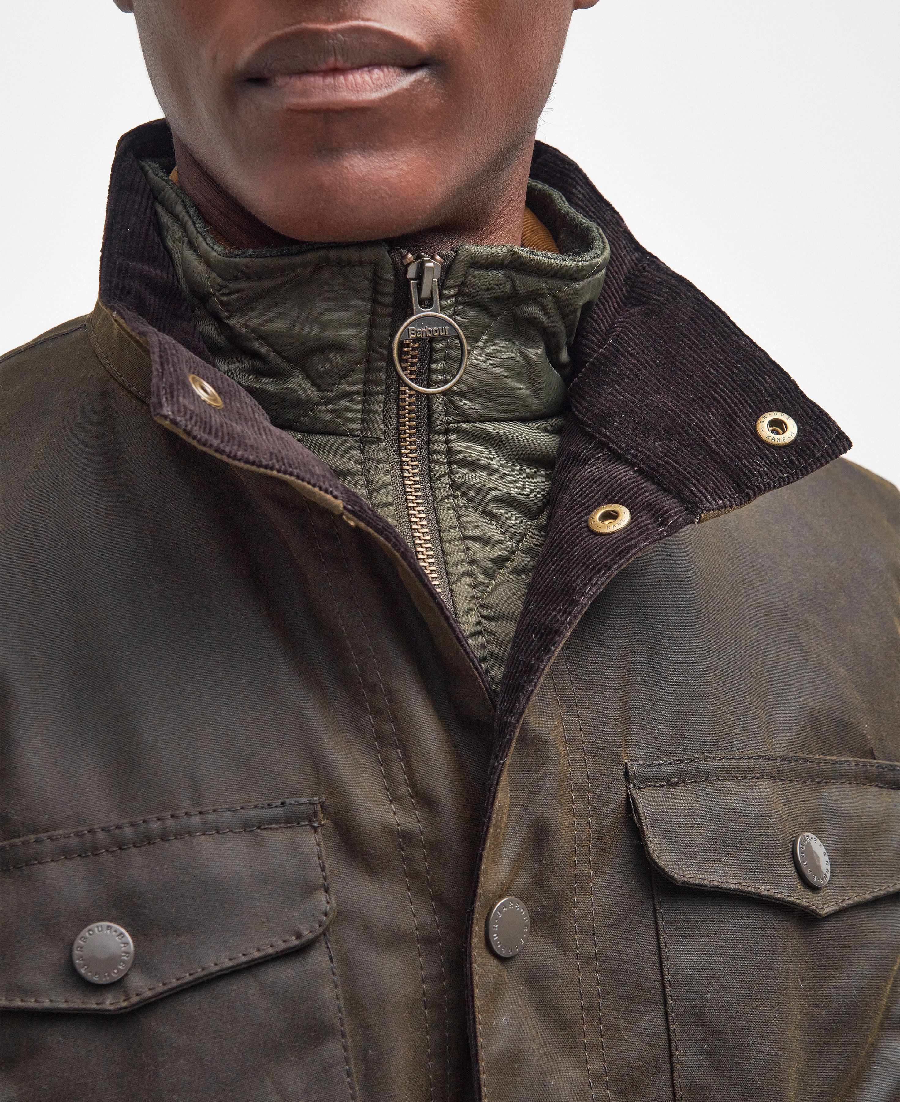 Barbour Giacca da uomo cerata Ogston Wax verde - Image 2