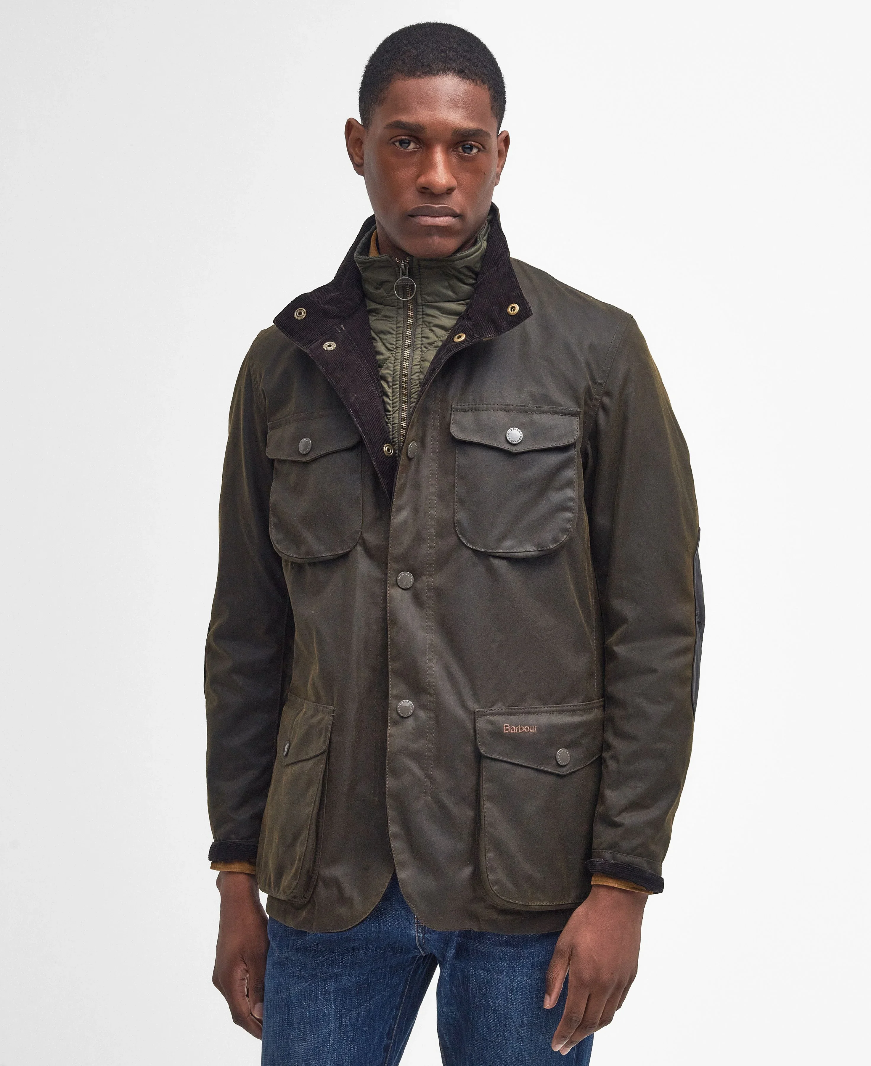 Barbour Giacca da uomo cerata Ogston Wax verde - Image 5