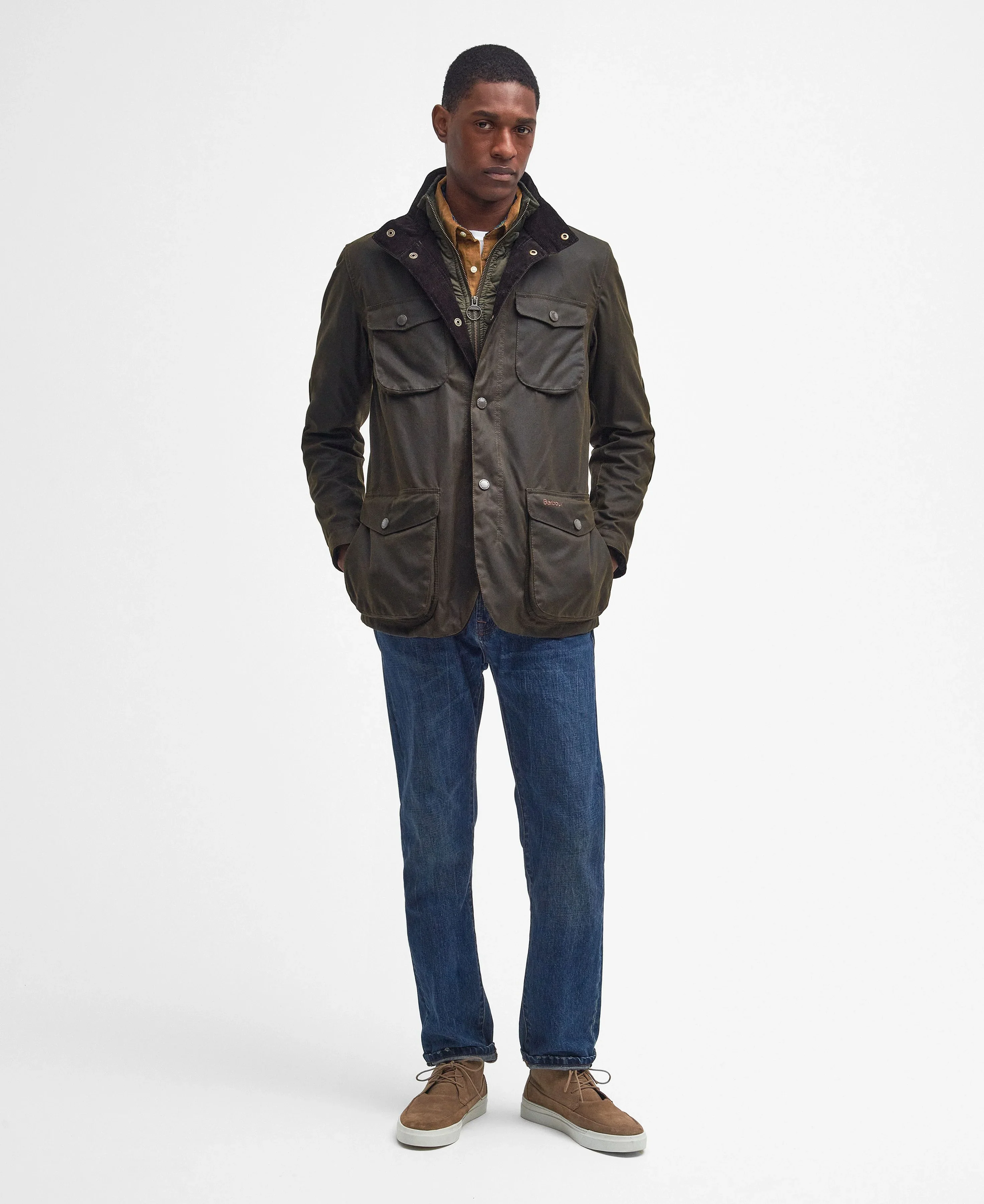 Barbour Giacca da uomo cerata Ogston Wax verde - Image 6