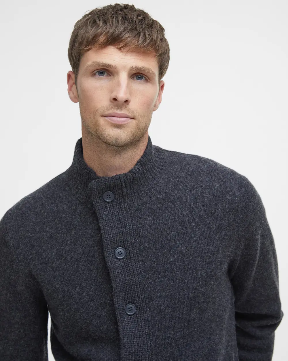 Barbour Maglione da uomo con zip Patch Grigia - Image 2