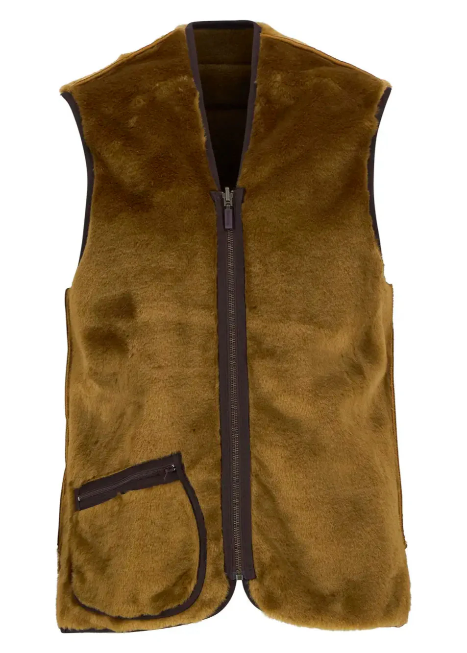 Barbour Gilet/fodera in pile caldo con cerniera unisex marrone