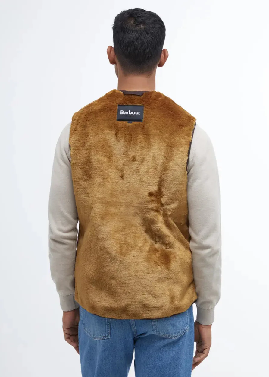 Barbour Gilet/fodera in pile caldo con cerniera unisex marrone - Image 2
