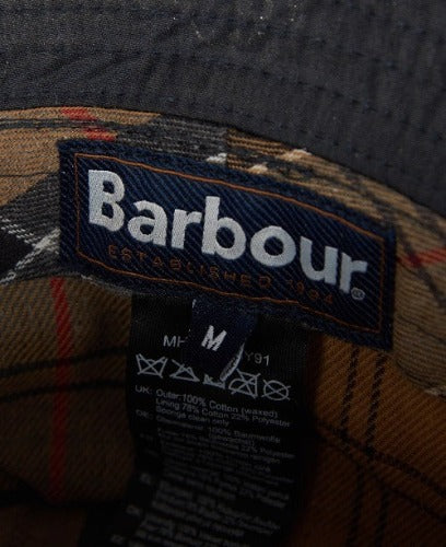 Barbour Cappello pescatore cerato Wax Sports blu MHA0001NY91 - Image 5