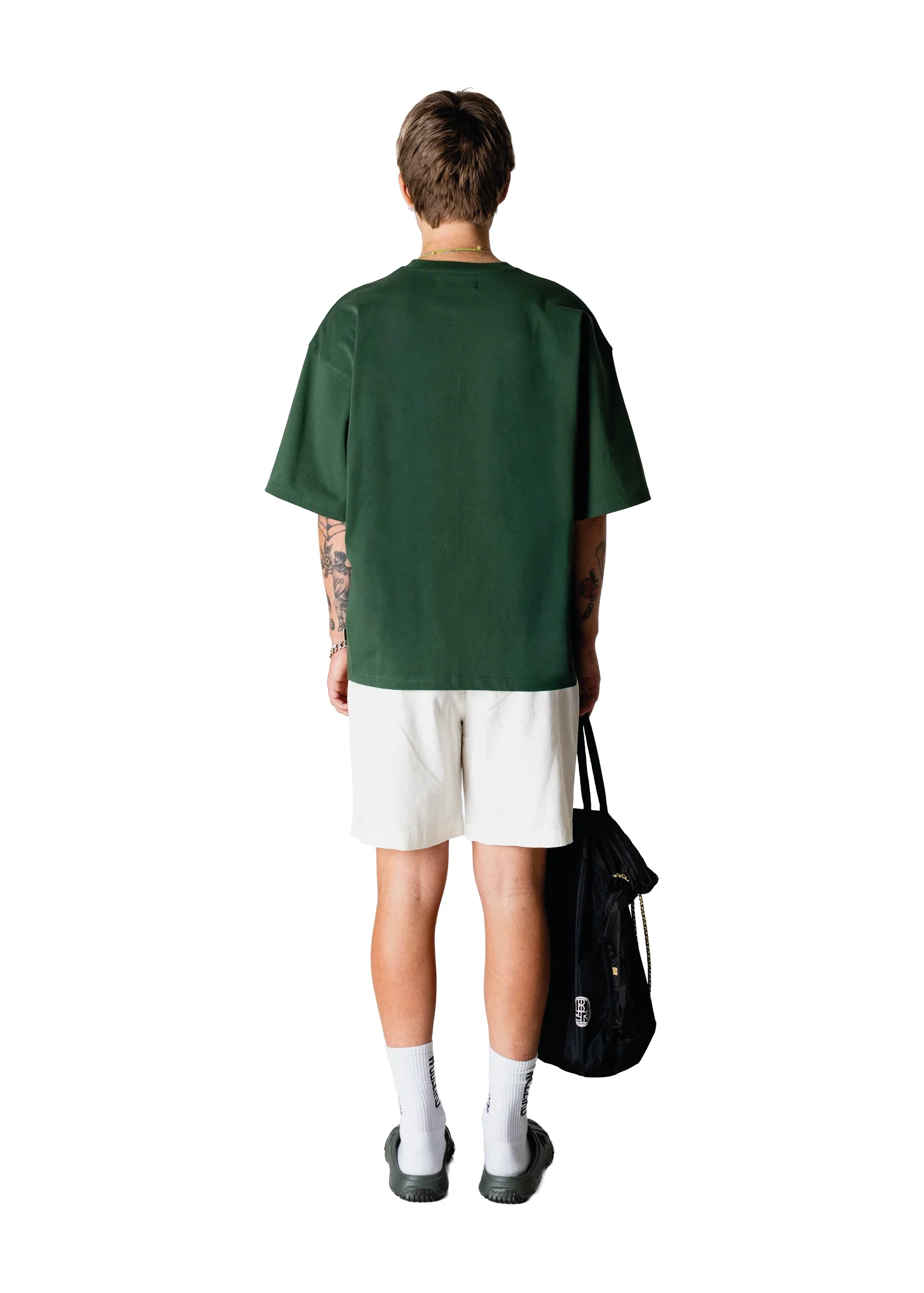Woodbird T-Shirt da uomo manica corta Beam Nine verde - Image 4