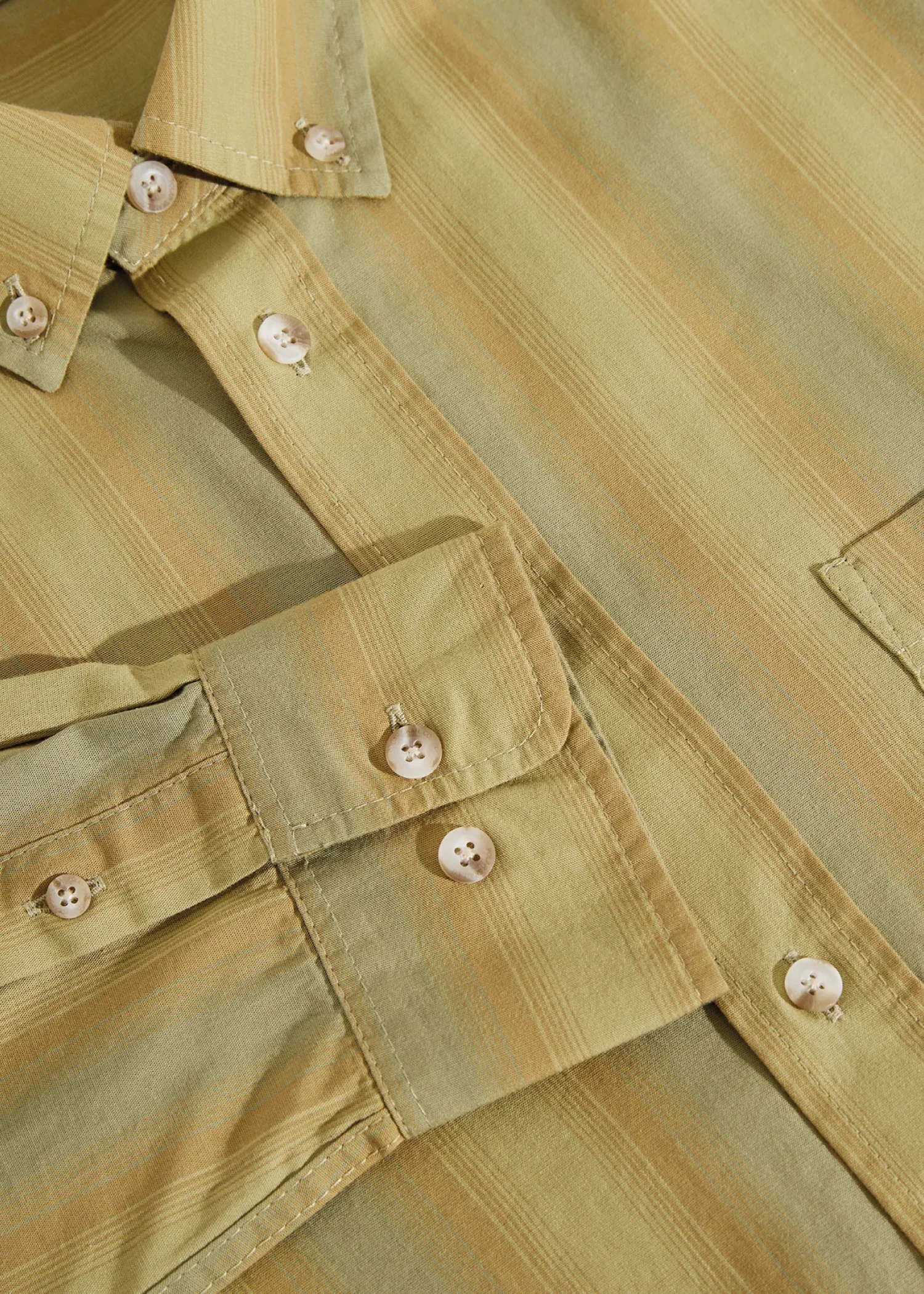 Polar Skate Camicia rigata da uomo Ben beige - Image 3