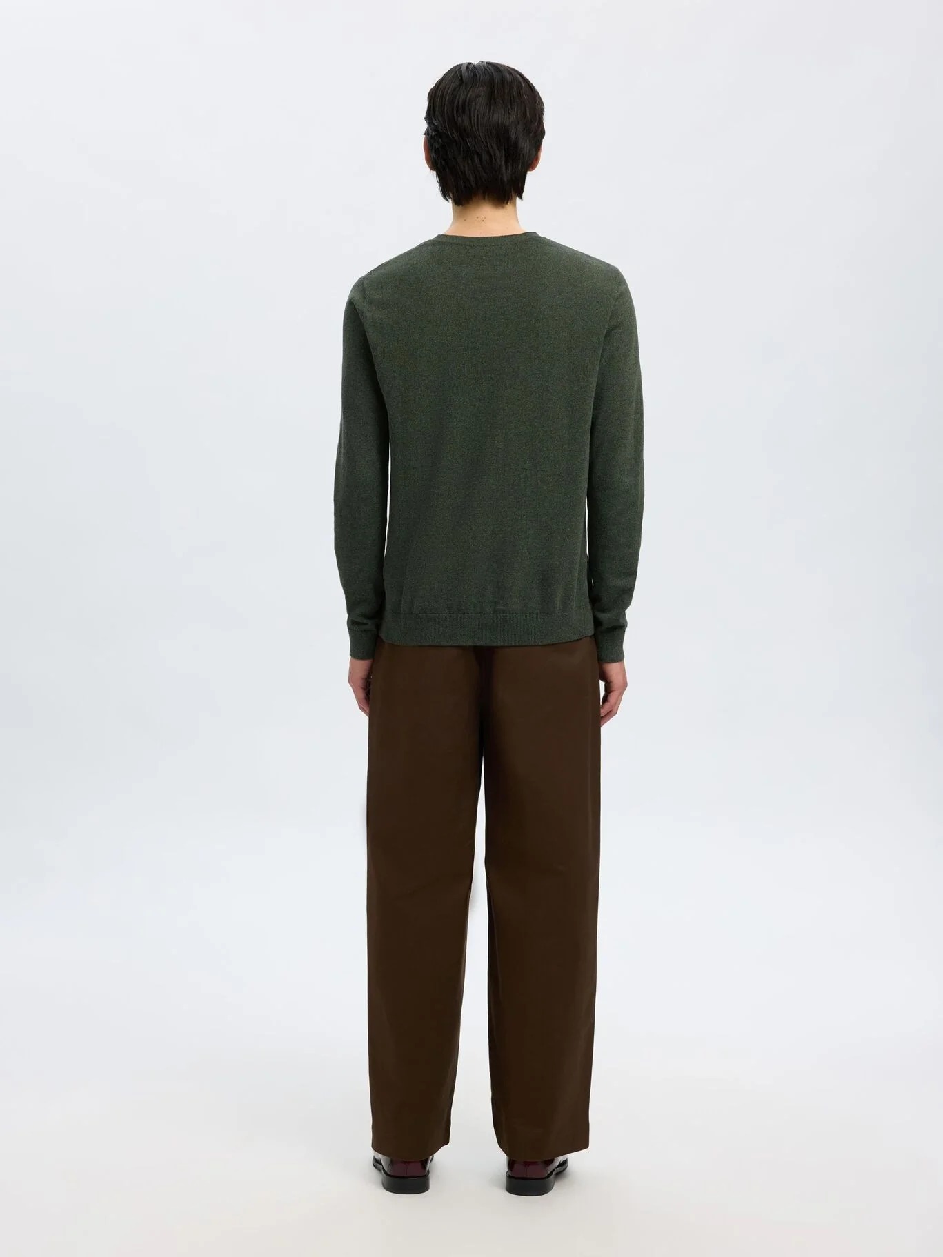Selected Maglia girocollo da uomo Berg verde - Image 4