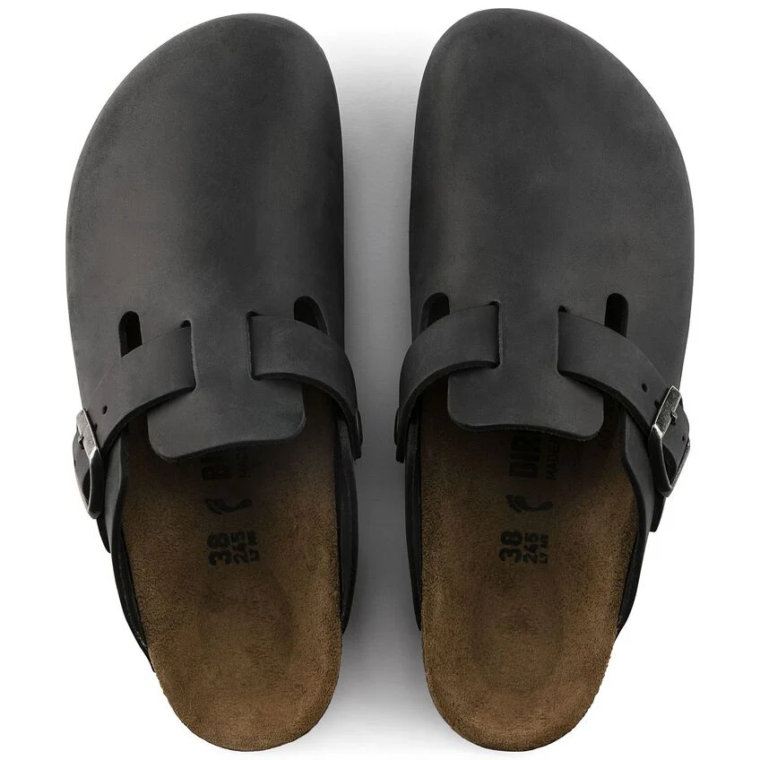 Birkenstock Sandalo unisex Boston in pelle oleata (Calzata Stretta) nero - Image 6