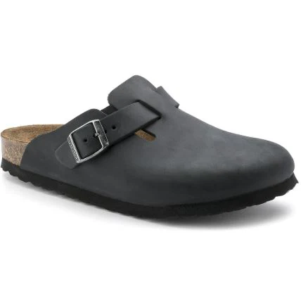 Birkenstock Sandalo unisex Boston in pelle oleata (Calzata Stretta) nero - Image 9