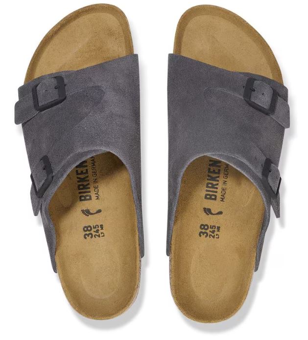 Birkenstock Sandali Unisex Zurich (Calzata Stretta) Grigio - Image 2