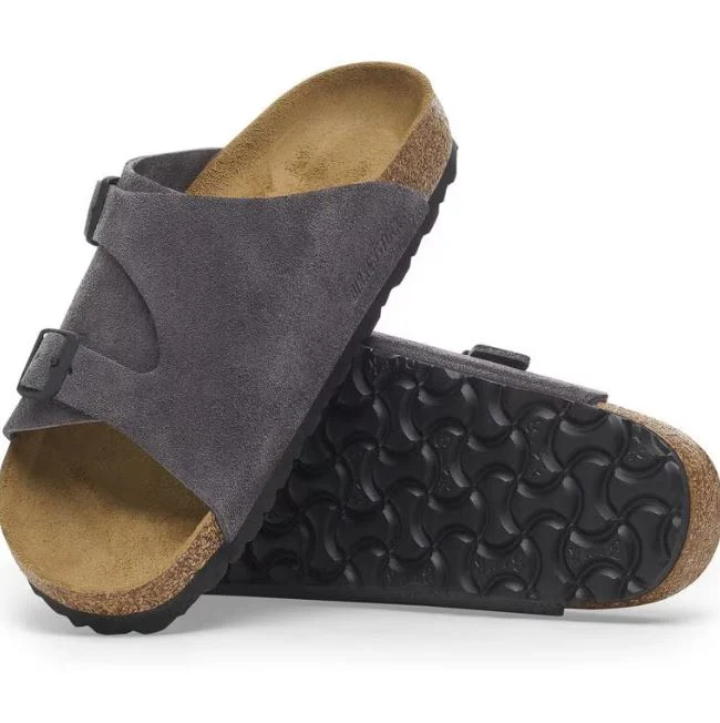 Birkenstock Sandali Unisex Zurich (Calzata Stretta) Grigio - Image 3