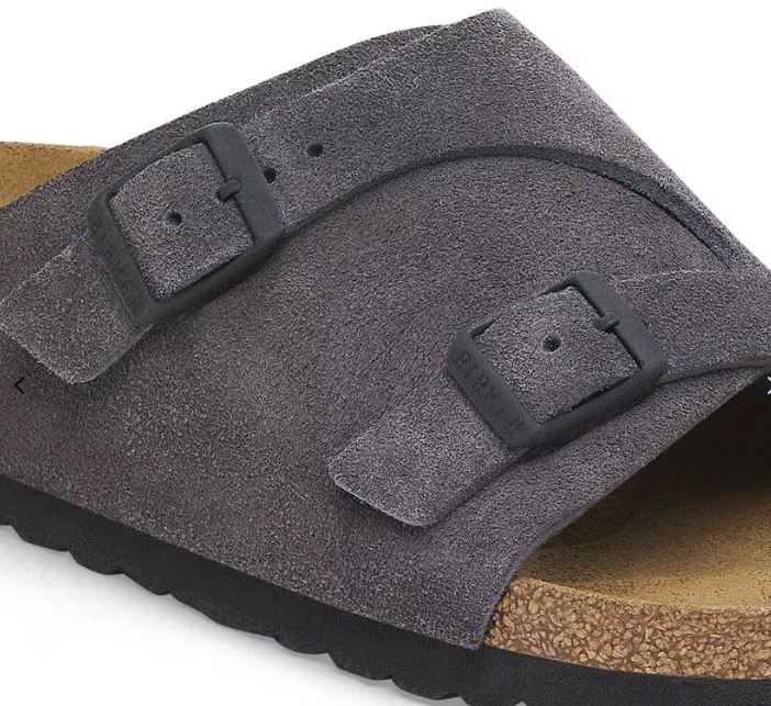 Birkenstock Sandali Unisex Zurich (Calzata Stretta) Grigio - Image 5