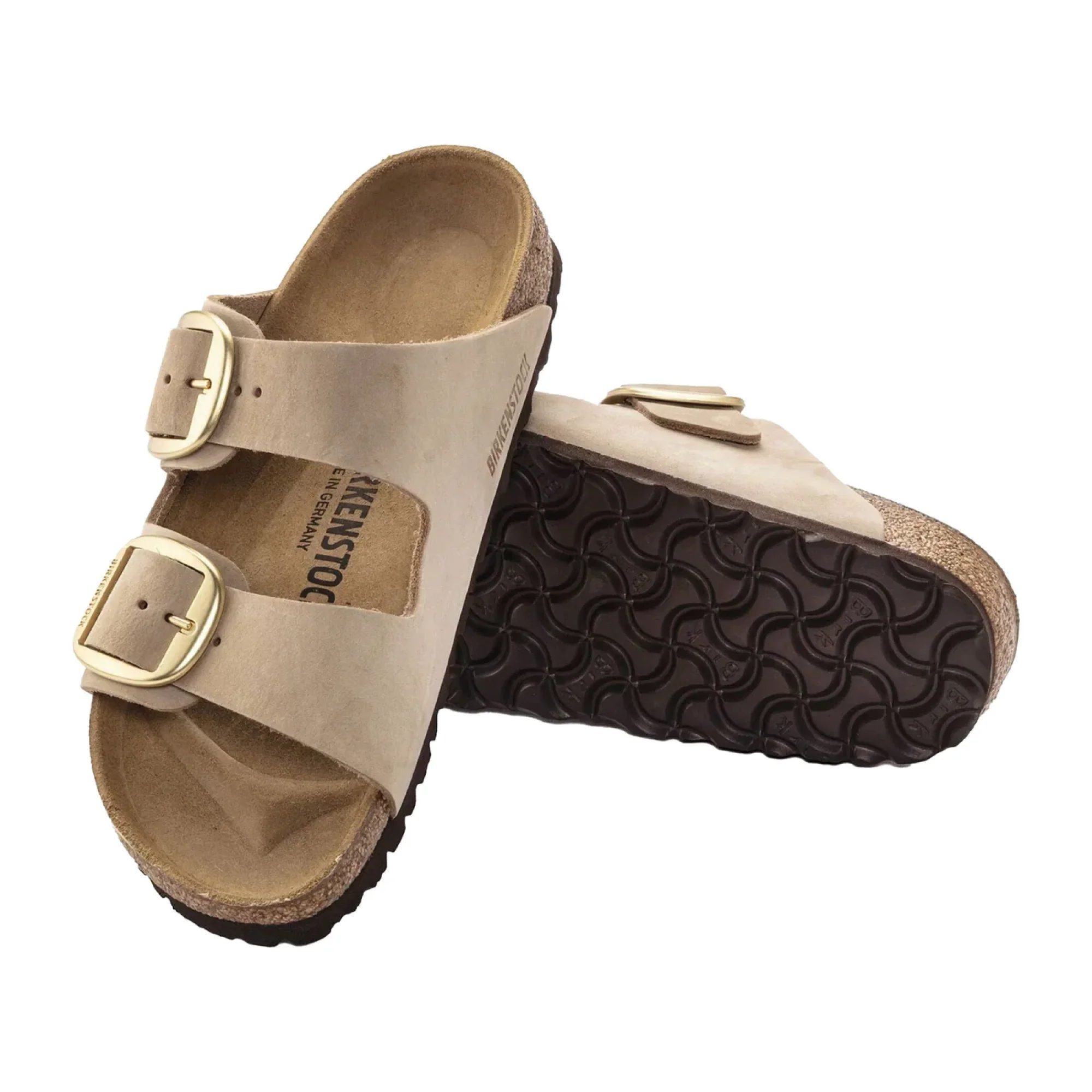 Birkenstock Sandalo in pelle da donna Arizona Big Buckle (Calzata Stretta)Beige - Image 3